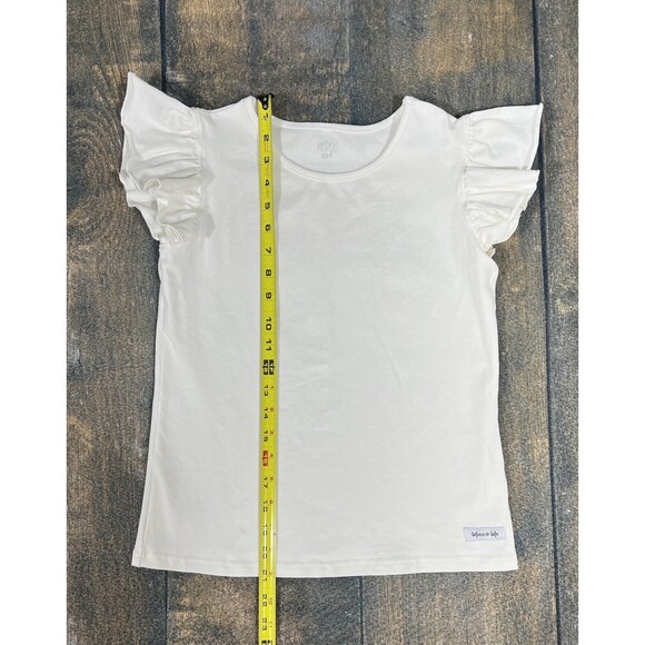 Merce & Me Girls Size 14 Bundle Of Flutter Sleeve Tees! Red, White! PLAY! - Picture 13 of 16